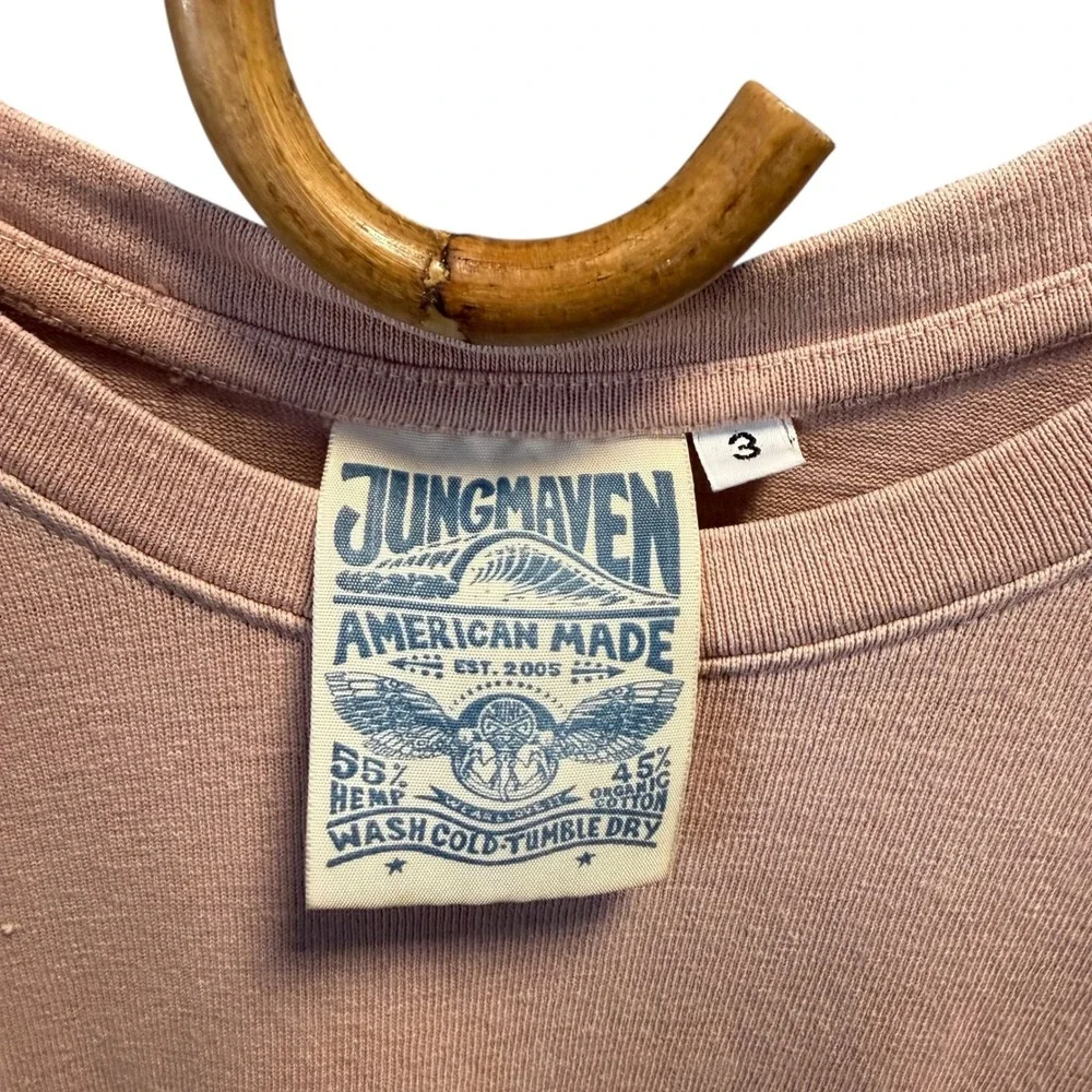 Jungmaven | Big Tee Dusty Pink Hemp Cotton Size 3 - Picture 12 of 14